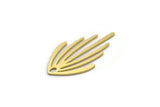 Brass Fringed Charm, 24 Raw Brass Fringed Charms With 1 Hole, Findings (26x14x0.60mm) SMP0400 A6199