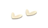 Silver Heart Blank, 24 Antique Silver Plated Brass Heart Stamping Blanks, Findings (11x8x1mm) M705