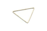 Silver Triangle Charm, 12 Antique Silver Plated Brass Open Triangle Ring Charms (34x1mm) D0543