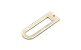 D Shape Rings, 6 Antique Silver Plated Brass D Shape Connectors With 1 Hole, Rings (37x13x1mm) BS 1927