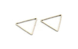 15mm Silver Triangles, 50 Antique Silver Plated Brass Triangles (15x0.8x0.4mm) BS 2347