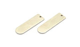 D Shape Rings - 4 Antique Silver Plated Brass D Shape Connectors With 1 Hole  (32x10x1mm) BS 1938