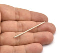 Silver Textured Tube, 12 Antique Silver Plated Brass Textured Tubes, Beads (1.5x50mm) BS 2223