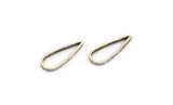 Silver Drop Connector, 50 Antique Silver Plated Brass Drop Connectors (14x5.5x1x0.5mm) BS 1847