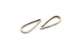 Silver Drop Connector, 50 Antique Silver Plated Brass Drop Connectors (14x5.5x1x0.5mm) BS 1847