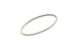 Silver Brass Oval Connectors, 12 Antique Silver Plated Brass Oval Shaped Rings (40x20x0.80mm) BS 2334
