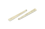 Silver Necklace Bar, 8 Antique Silver Plated Brass Stamping Necklace Blanks With 1 Hole (43x6x3x0.80mm) D0583