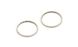Textured Circle Ring, 50 Cutting Antique Silver Plated Brass Circles (14mm) A0584 Q0548