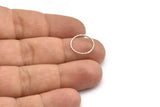 Textured Circle Ring, 50 Cutting Antique Silver Plated Brass Circles (14mm) A0584 Q0548