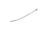 Silver Ball Pin, 24 Antique Silver Plated Brass Ball Pins (50x2.5mm) BS 2294