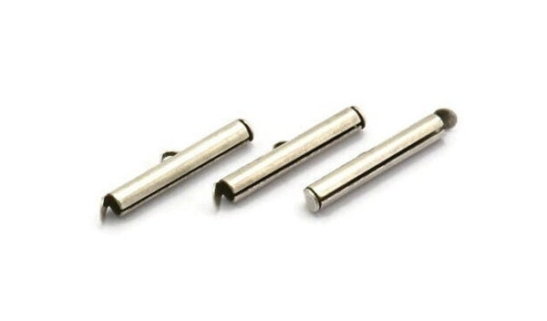 Silver Slide On End, 12 Antique Silver Plated Brass Slide On End Clasps for Seed Beads, Findings, Bracelets (26x4mm) BS 2122