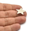 Silver Star Blank, 8 Antique Silver Plated Brass Tiny Star Blanks, Stamping Tags without Holes (22x1mm) BS 1859