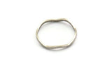 Silver Circle Rings, 12 Antique Silver Plated Brass Wavy Circle Rings, Charms (20.5x0.80x1.5mm) BS 2220