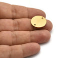 Gold Brass Tags, 2 Gold Plated Brass Tags With Two Holes, Stamping Tags (20x1mm) D0381--n0664