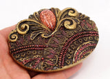 Vintage Belt Buckle, 1 Vintage Handcraft Belt Buckle (96x74mm) - Made In Germany  BS 1305