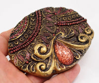 Vintage Belt Buckle, 1 Vintage Handcraft Belt Buckle (96x74mm) - Made In Germany  BS 1305
