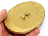 Vintage Peach Buckle, 1 Vintage Peach And Gold Handcraft Belt Buckle (106x82mm) - Made In Germany BS 1305