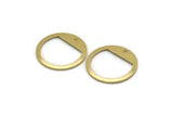 Brass Round Charm, 12 Raw Brass Round Charms With 1 Hole, Pendants, Earrings, Findings (21x0.80mm) M03411
