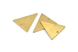 Brass Triangle Charm, 12 Raw Brass Triangle Charms With 1 Hole (28x22x1mm) BS 2349