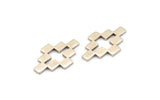 Gümüş Bulmaca Boşluğu, 2 Antik Gümüş Kaplama Pirinç Kolye Bağlantı Parçası, Küpeler, Bulgular (35x22x2mm) D981