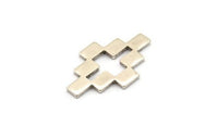 Gümüş Bulmaca Boşluğu, 2 Antik Gümüş Kaplama Pirinç Kolye Bağlantı Parçası, Küpeler, Bulgular (35x22x2mm) D981