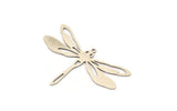 Silver Dragonfly Charm, 4 Antique Silver Plated Brass Dragonfly Shaped Charms With 1 Loop, Pendants, Findings (31x48x0.60mm) A3302