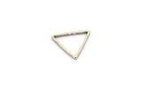 Silver Triangle Connector, 50 Antique Silver Plated Brass Triangles Rings (11x11x11mm) Bs-1164