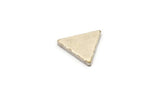 Silver Triangle Blank, 12 Antique Silver Plated Brass Triangle Blanks (11x11x11x1.5mm) D0130
