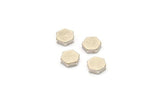 Silver Hexagon Blank, 12 Antique Silver Plated Brass Hexagon Stamping Blanks, Stamping Tags (6x2mm) D0125