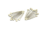 Silver Fringed Charm, 4 Antique Silver Plated Brass Fringed Shaped Charms With 1 Hole (44x33x0.80mm) A4277 H1220