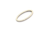 Silver Oval Charm, 50 Antique Silver Plated Brass Oval Shaped Rings, Connectors (8x16x0.80mm) BS 2336