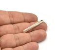 Hammered Bar Pendant, 2 Antique Silver Plated Brass Hammered Bar Pendant, Earring Drops (37x5mm) N0469