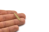 Brass Leaf Charm, 24 Raw Brass Branch Charms With 1 Loop, Charm Pendants (30x8x0.60mm) SMP0647 A6565