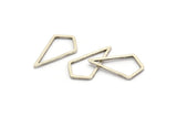 Silver Diamond Charm, 24 Antique Silver Plated Brass Diamond Ring Charms (18x10x0.80mm) D0542