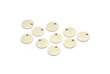 Silver Cabochon Tag, 12 Antique Silver Plated Brass Cabochon Tags With 1 Hole, Stamping Tags (10x0.80mm) M044