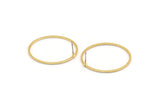 Gold Circle Earring, 4 Gold Plated Brass Circle Stud Earrings (32x1x1mm) Bs 1088 A1752