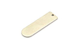 D Shape Rings - 4 Antique Silver Plated Brass D Shape Connectors With 1 Hole  (32x10x1mm) BS 1938