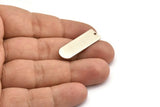 D Shape Rings - 4 Antique Silver Plated Brass D Shape Connectors With 1 Hole  (32x10x1mm) BS 1938