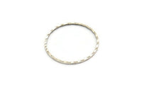 Elegant Circle Finding, 12 Antique Silver Plated Brass Circles (25mm) A0594