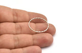 Elegant Circle Finding, 12 Antique Silver Plated Brass Circles (25mm) A0594