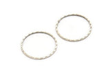 Elegant Circle Finding, 12 Antique Silver Plated Brass Circles (25mm) A0594
