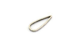 Silver Drop Connector, 50 Antique Silver Plated Brass Drop Connectors (14x5.5x1x0.5mm) BS 1847