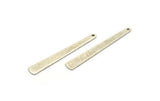 Silver Necklace Bar, 8 Antique Silver Plated Brass Stamping Necklace Blanks With 1 Hole (43x6x3x0.80mm) D0583