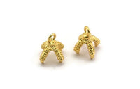 Dragon Claw Pendant, 2 Gold Plated Brass Dragon Claw Charms, Necklace Pendants (14x10mm) N0419