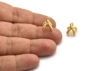 Dragon Claw Pendant, 2 Gold Plated Brass Dragon Claw Charms, Necklace Pendants (14x10mm) N0419