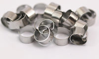 Brass Ear Cuffs - 500 Silver Brass Ear Cuffs With One Hole Round  Findings , Nickel Free (9mm) D0035 D0037