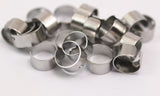 Brass Ear Cuffs - 30 Silver Brass Ear Cuffs With One Hole Round  Findings , Nickel Free (9mm) D0035 D0037