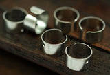 Brass Ear Cuffs - 500 Silver Brass Ear Cuffs With One Hole Round  Findings , Nickel Free (9mm) D0035 D0037