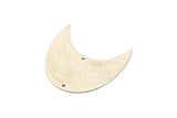 Moon Phase Blank, 2 Antique Silver Plated Brass Crescent Moon Blanks With 2 Holes (42x25x0.60mm) BS 2146