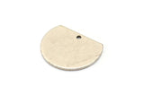 Semi Circle Pendant, 8 Antique Silver Plated Brass Semi Circle Blanks With 1 Hole (18.5x14.5x0.80mm) BS 1724